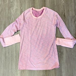 Lululemon Swiftly Tech Long Sleeve 10 pink grid